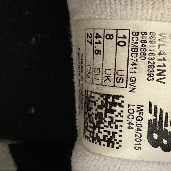 New Balance 411 Navy and White Athletic Shoes - Picture 4 of 8